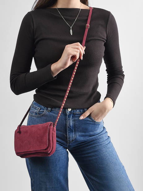 Cross Body Tas Leather Biba Roze leather BET12L ander zicht 1