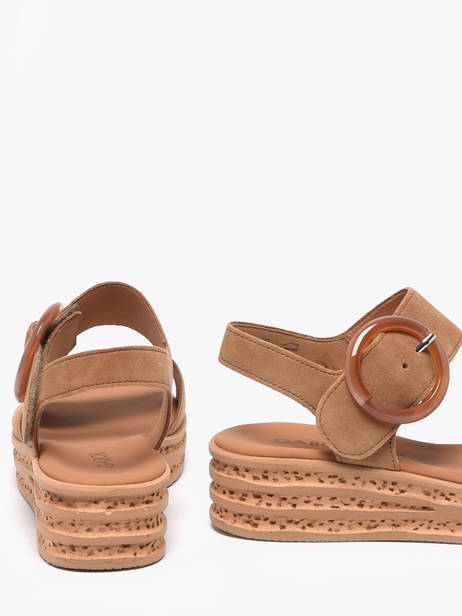 Sandalen Met Platformzool Uit Leder Gabor Bruin women 14 ander zicht 2