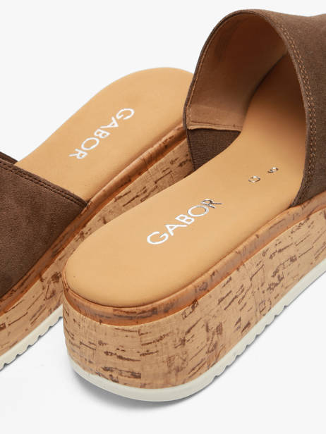 Slippers Uit Leder Gabor Bruin women 41 ander zicht 2