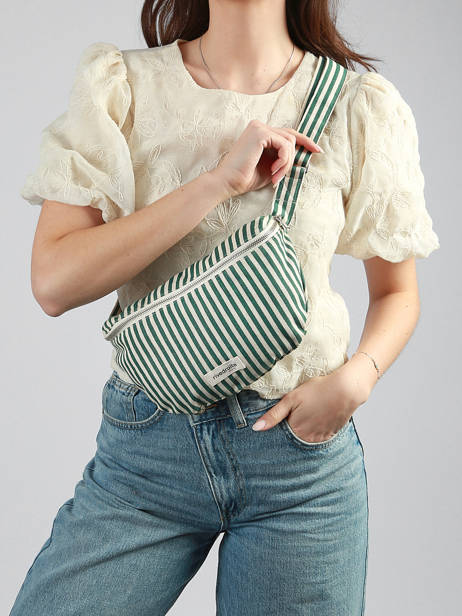 Belt Bag Custine Striped Gerecycleerd Katoen Rivedroite Groen spring striped CUSTSTRI ander zicht 1