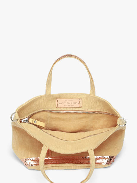 Cross Body Tas Baby Cabas Linnen Vanessa bruno Geel cabas lin 31V40410 ander zicht 4