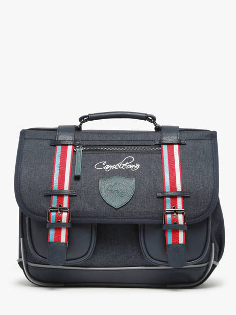 Boekentas 2 Compartimenten Cameleon Blauw vintage urban PBVBCA35