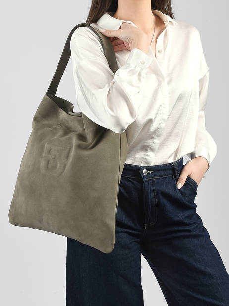 Schoudertas Folk Lady Leder Gerard darel Groen folk lady DDS72407 ander zicht 1