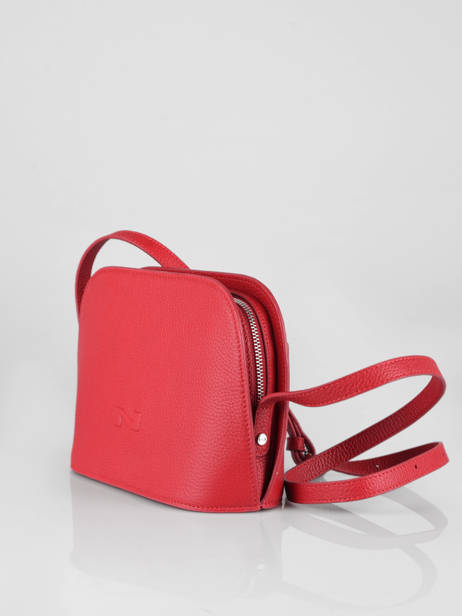 Cross Body Tas Lilou Leder Nathan baume Rood egee 2 ander zicht 2