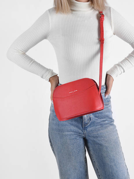 Cross Body Tas Lilou Leder Nathan baume Rood egee 2 ander zicht 1